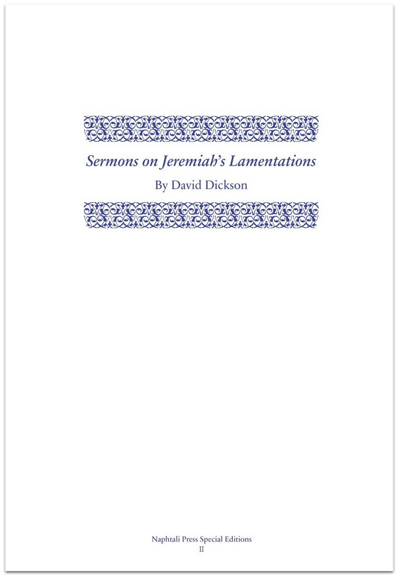 Sermons on Jeremiah's Lamentations